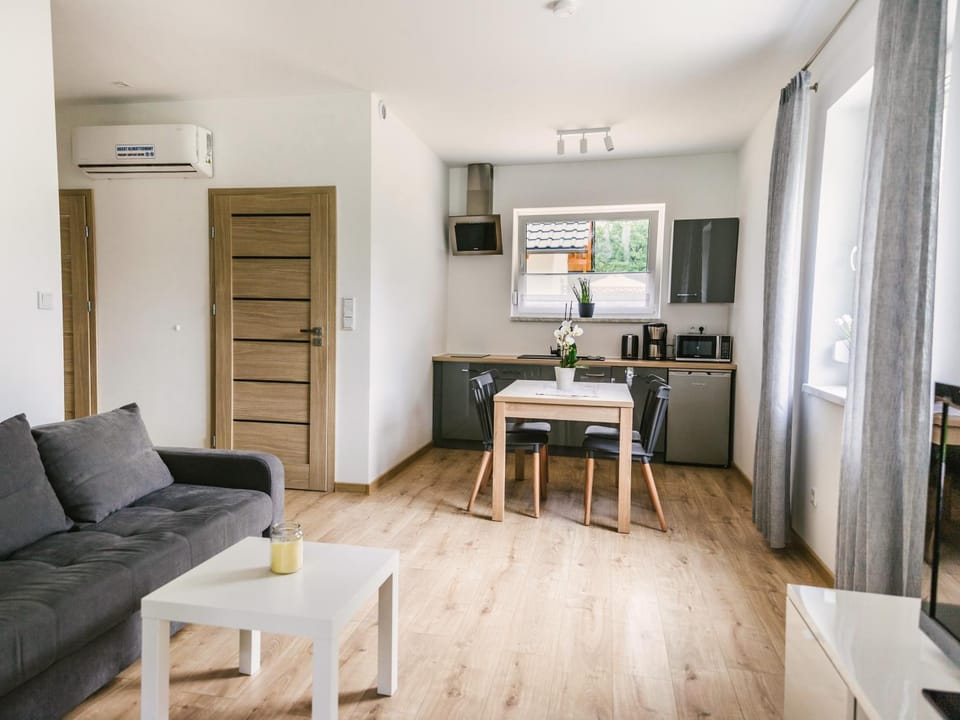 Living room, Seating area, Dining area, air conditioner