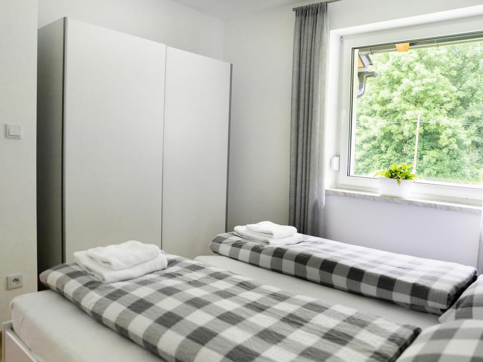 Bed, Photo of the whole room, Bedroom, towels, wardrobe
