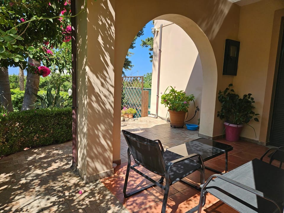 Property building, Patio, Spring, Day, Garden, View (from property/room), Seating area, Garden view