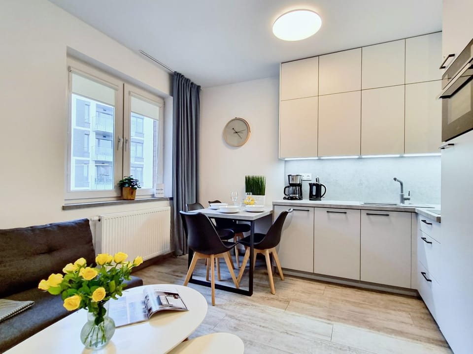 Living room, Dining area, minibar, kitchen