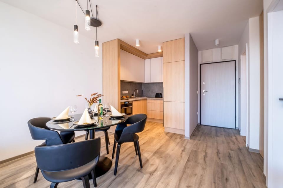 Kitchen or kitchenette, Living room, Dining area