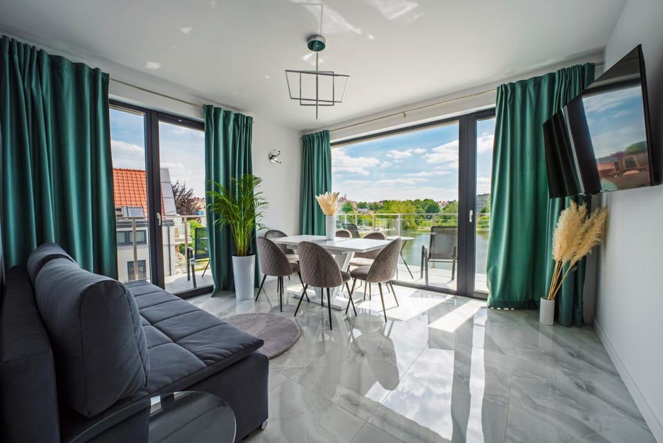 Living room, Seating area, Lake view