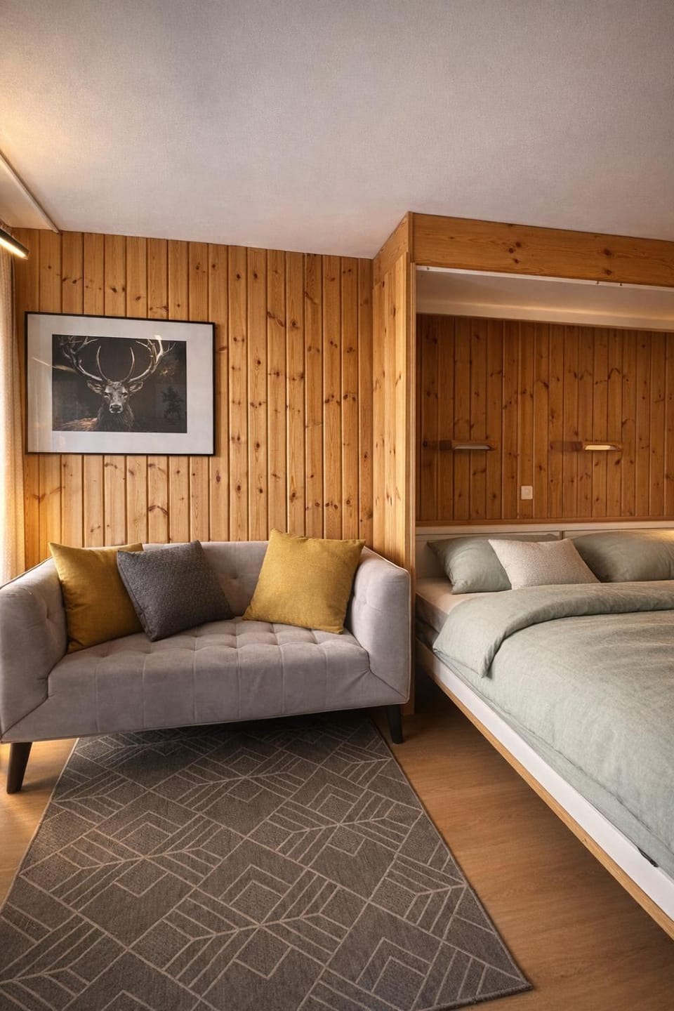 Bed, Living room
