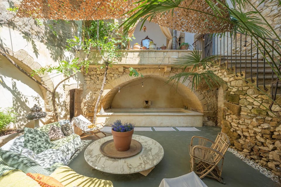 Patio, Natural landscape, Garden view, Swimming pool