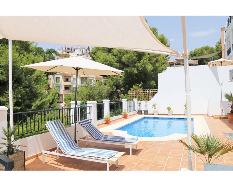 Property building, Living room, Swimming pool