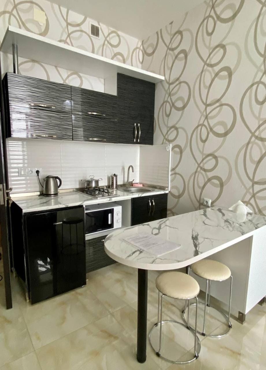 Kitchen or kitchenette, Dining area, stove