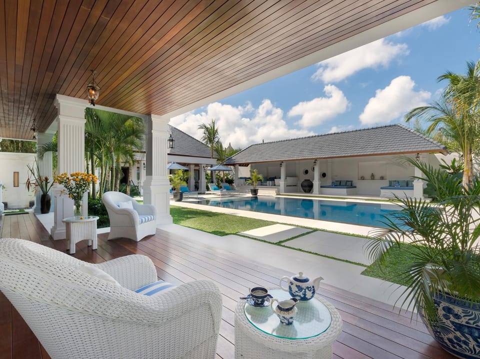 Property building, Patio, Pool view, Swimming pool