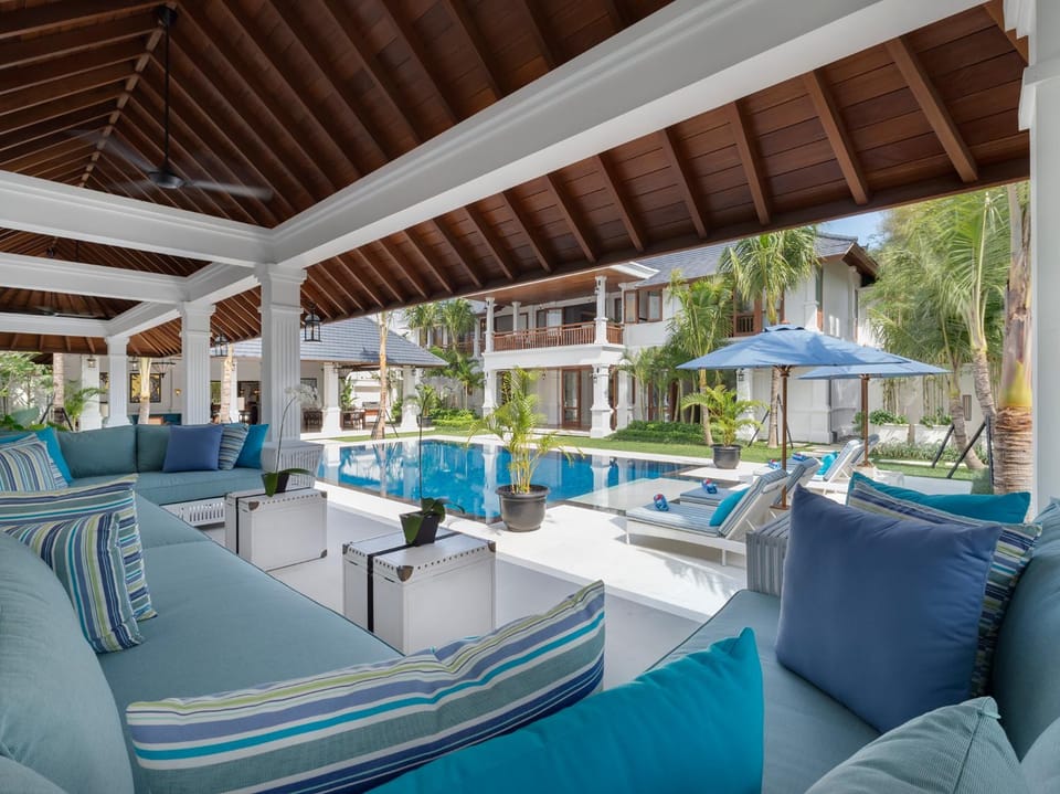 Patio, Seating area, Pool view, Swimming pool