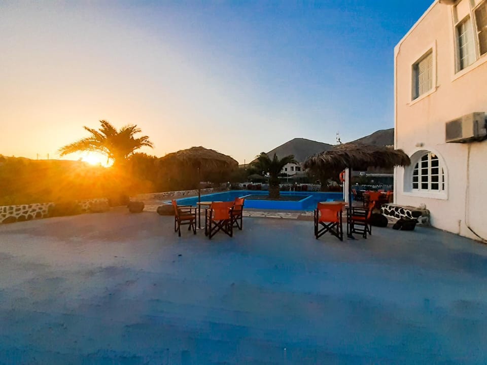Swimming pool, Sunset