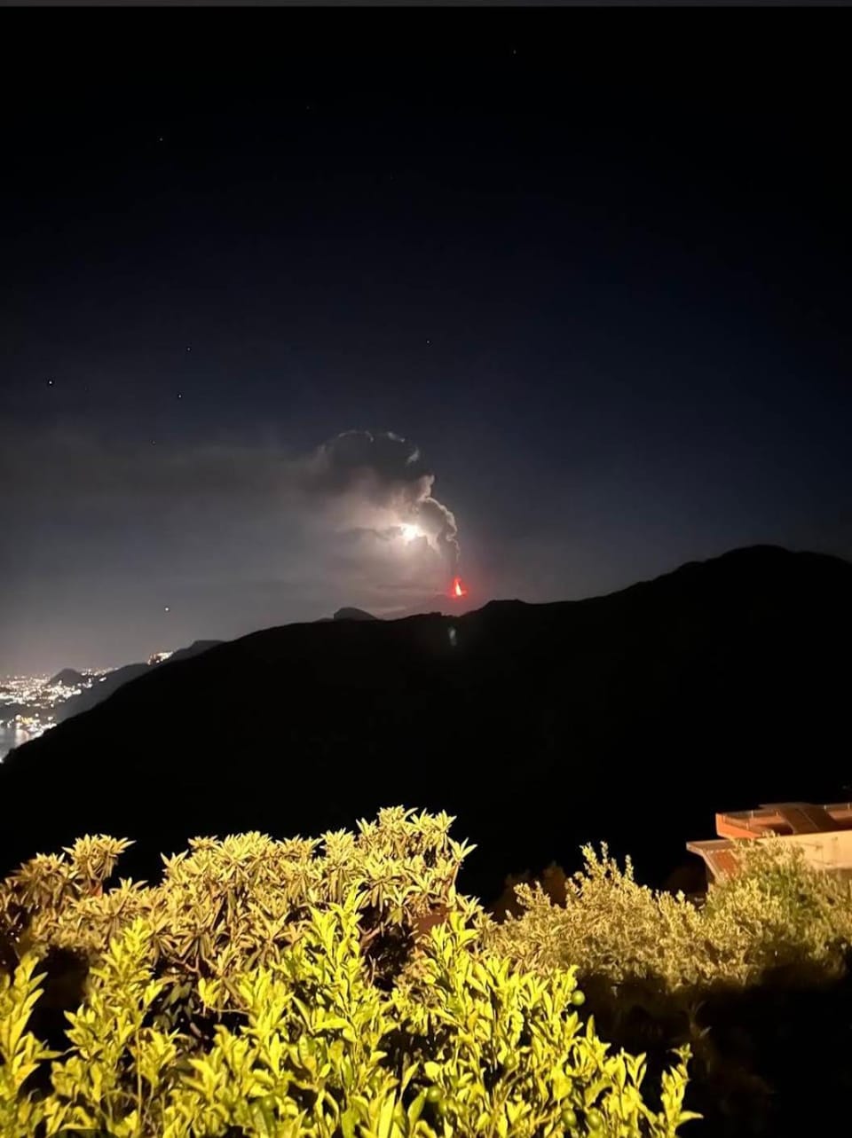 Night, Natural landscape, Mountain view
