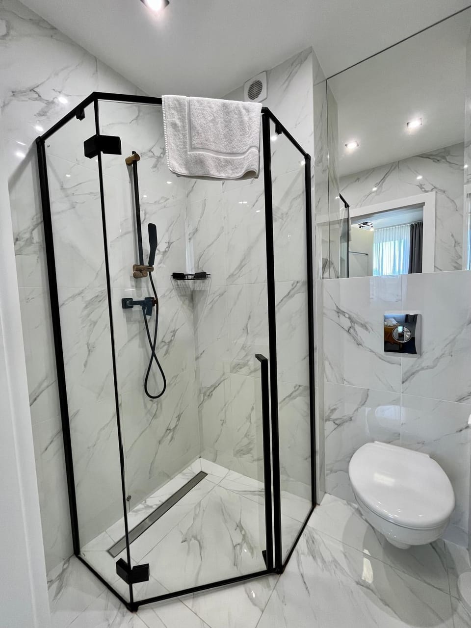 Shower, Toilet, Bathroom, towels
