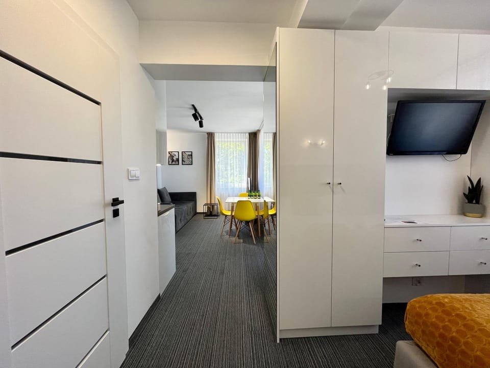 Bed, TV and multimedia, Living room, Photo of the whole room, Seating area, Dining area, Bedroom, wardrobe