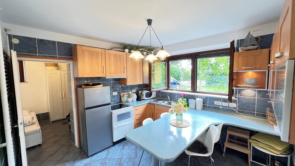 Kitchen or kitchenette, Seating area, Dining area, dishwasher, oven, stove