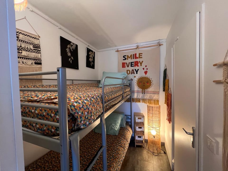 Photo of the whole room, bunk bed
