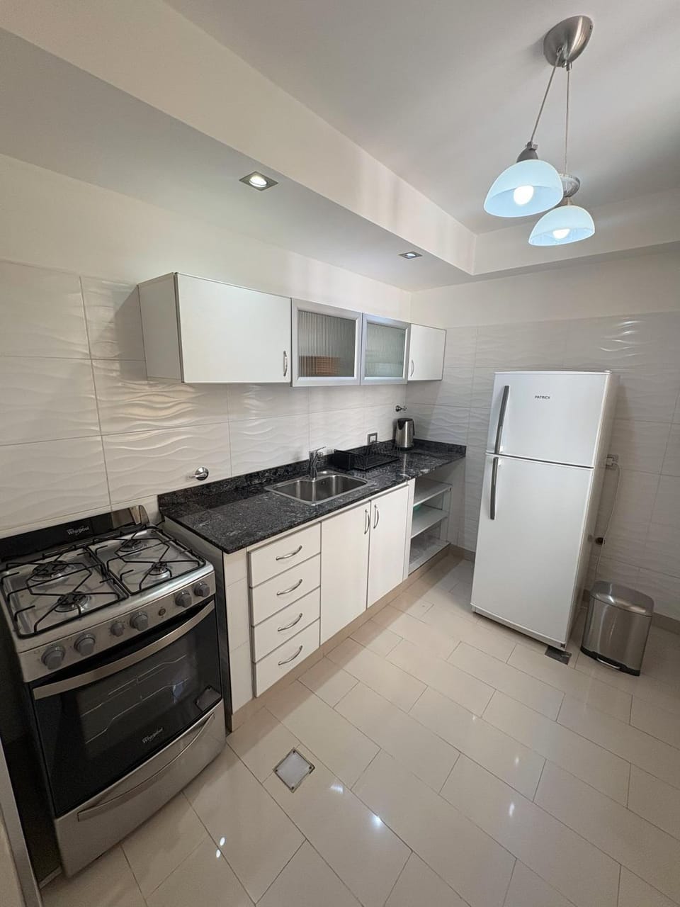 Kitchen or kitchenette, oven