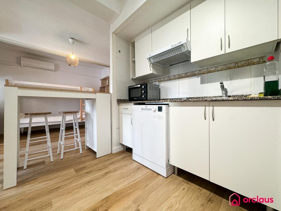 Kitchen or kitchenette, dishwasher, oven