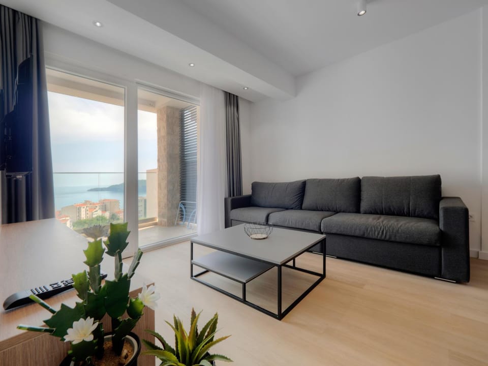 Living room, Seating area, Sea view