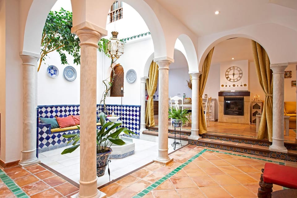 Morayma House Terrace with views to Alhambra House in Granada