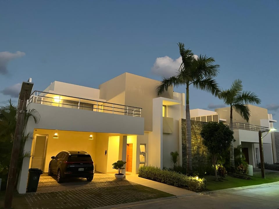 Property building, Night, Parking