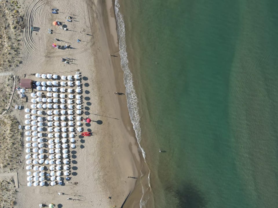 Natural landscape, Bird's eye view, Beach, sunbed