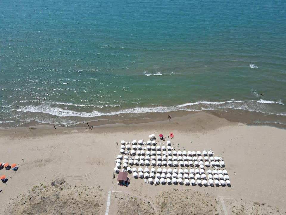 Bird's eye view, Beach, sunbed