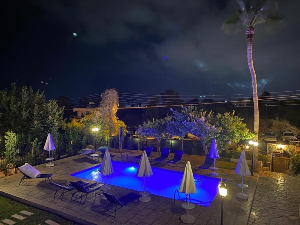 Night, Garden view, Pool view