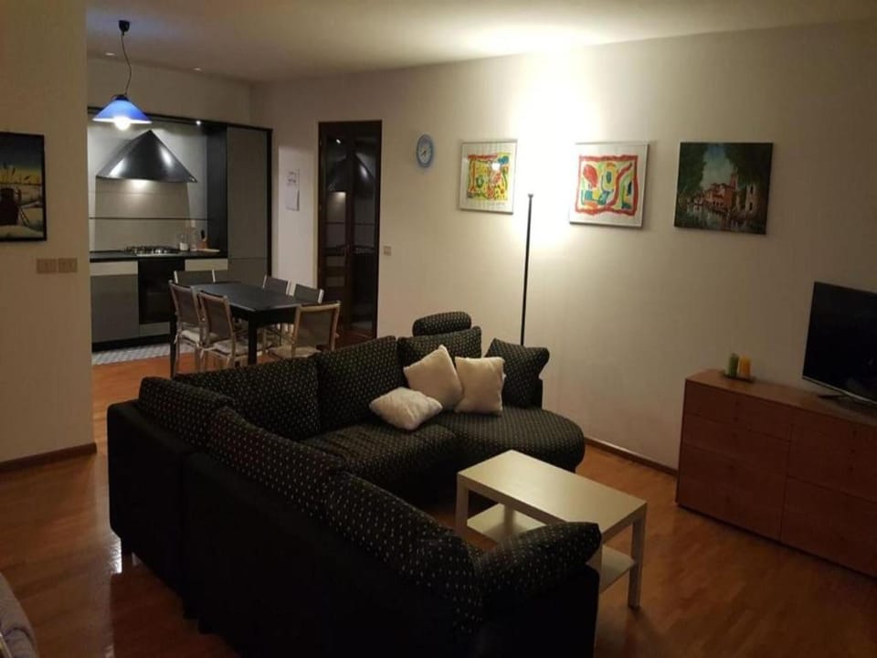 Living room, kitchen