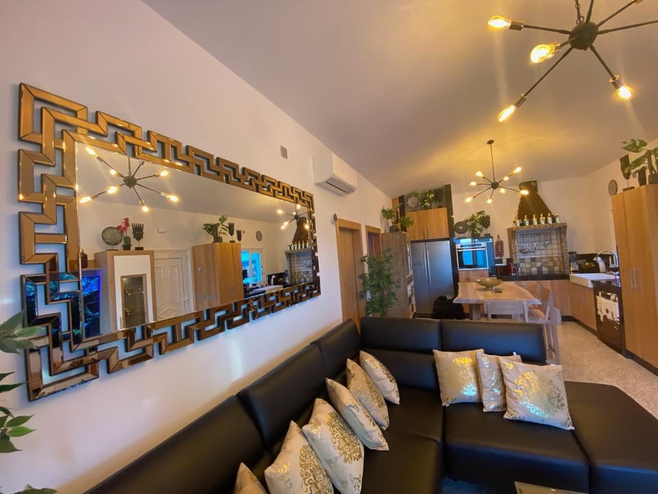 Living room, kitchen