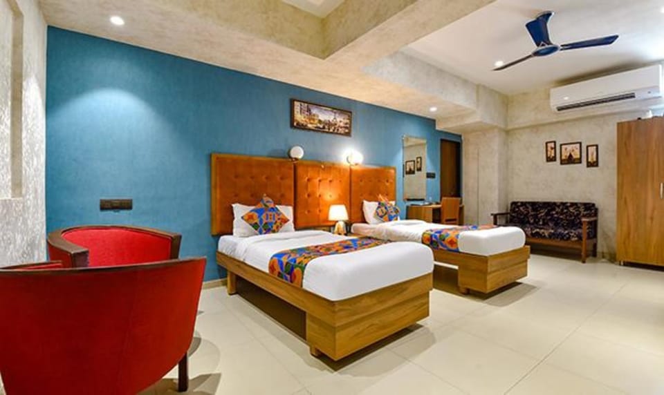 Bed, Bedroom, air conditioner