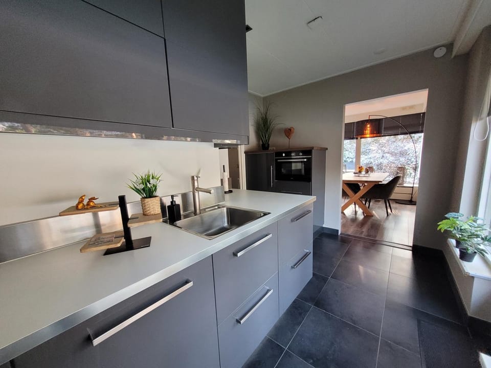 Dining area, oven, kitchen