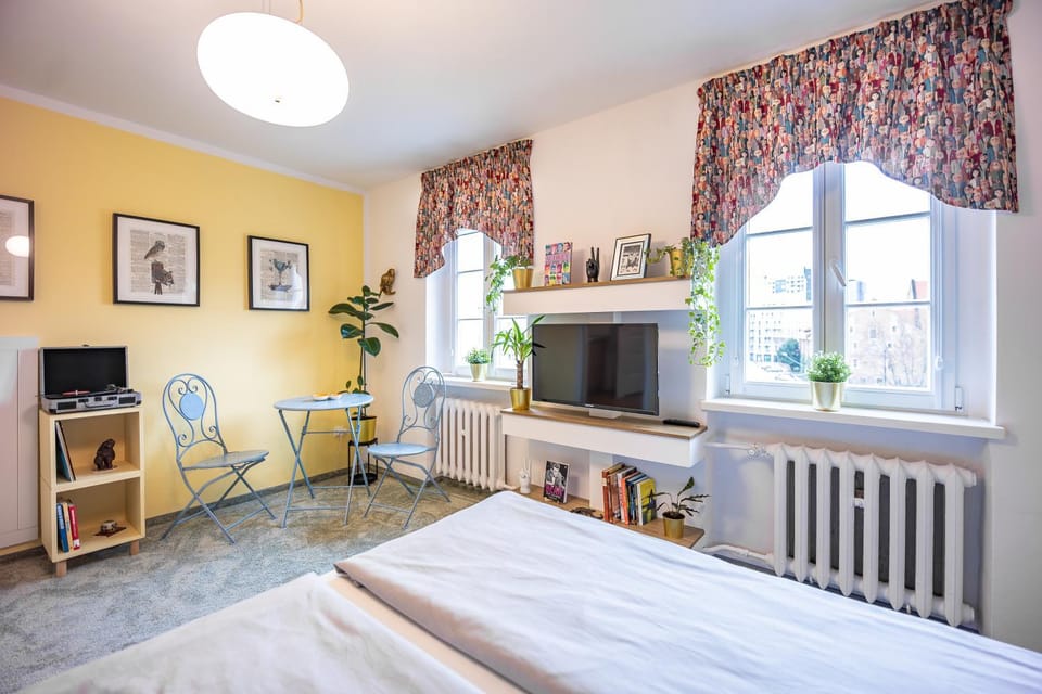 Communal lounge/ TV room, Bed, TV and multimedia, Kitchen or kitchenette, Photo of the whole room, Evening entertainment, Bedroom, hair dresser, internet