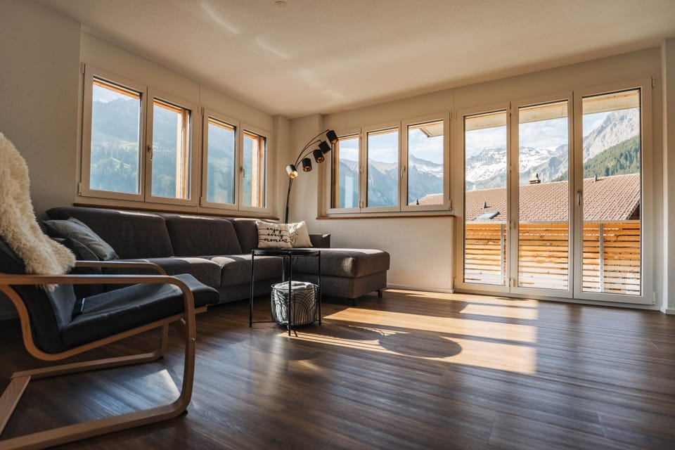 Natural landscape, Living room, Seating area, Mountain view, Mountain view