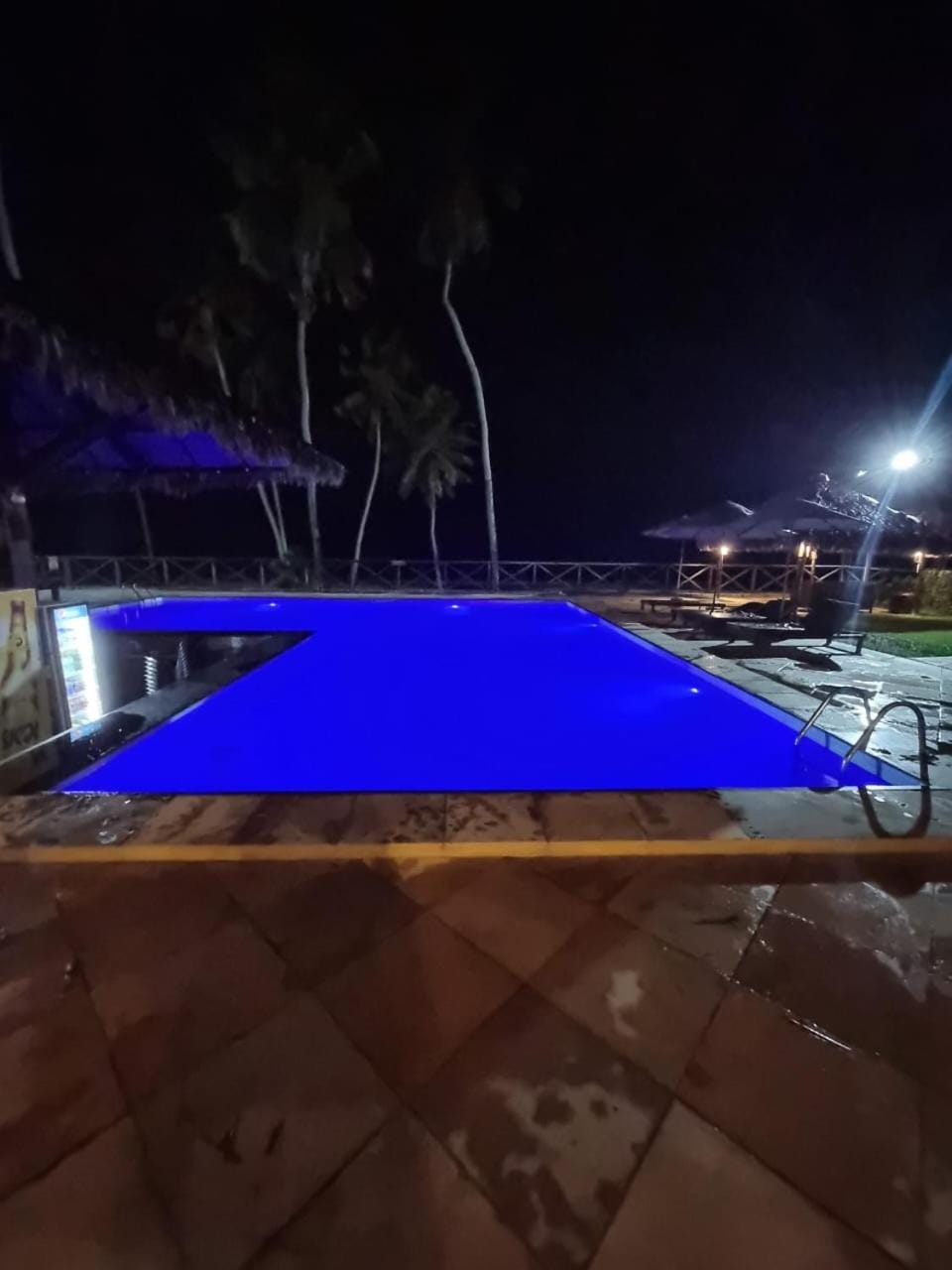 Night, Pool view, Swimming pool