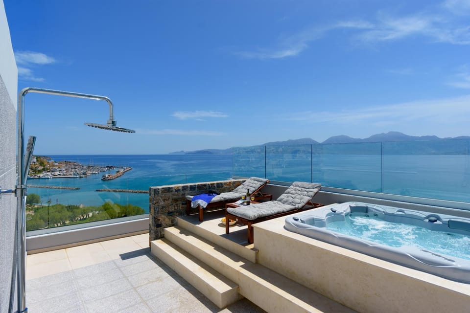 Patio, Hot Tub, View (from property/room), Sea view