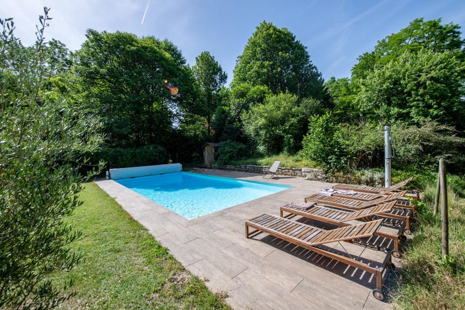 Spring, Natural landscape, Garden, Garden view, Pool view, Swimming pool