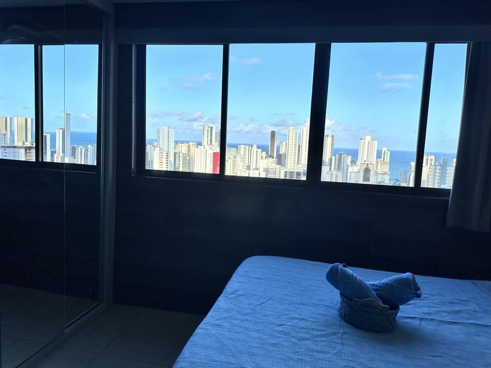 Bed, Natural landscape, View (from property/room), Sea view