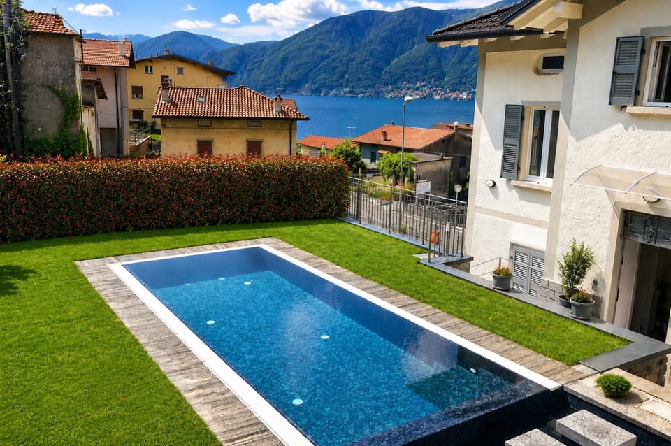Property building, Garden view, Lake view, Swimming pool