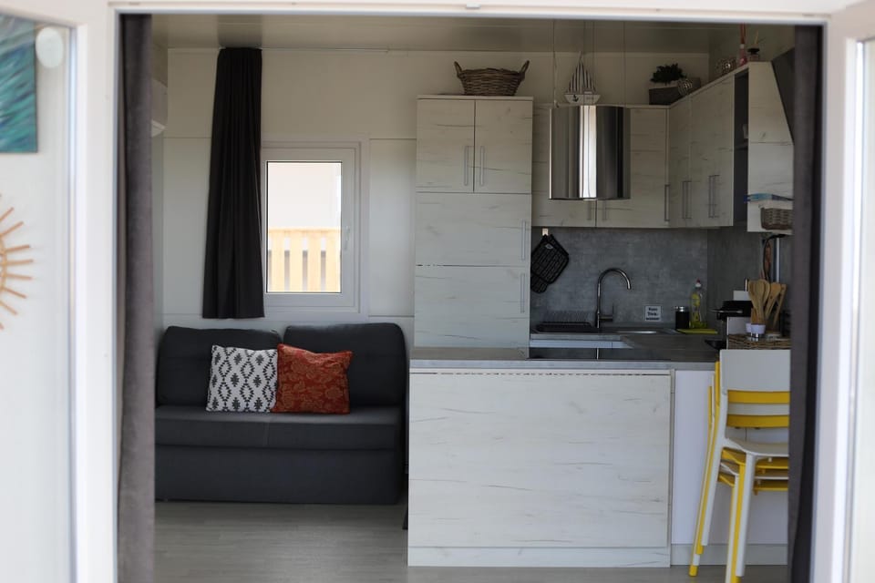 Living room, kitchen