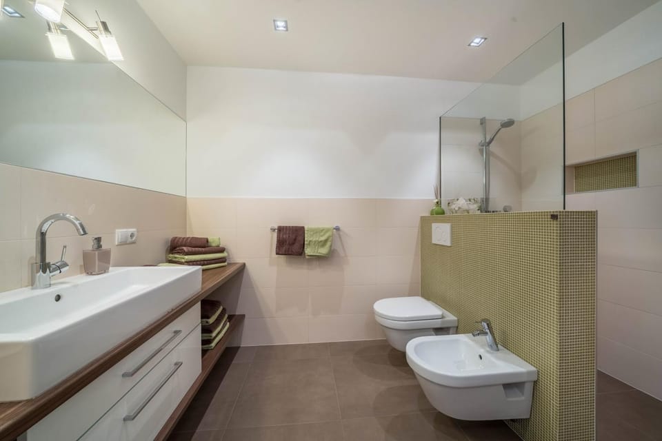 Bathroom, Living room