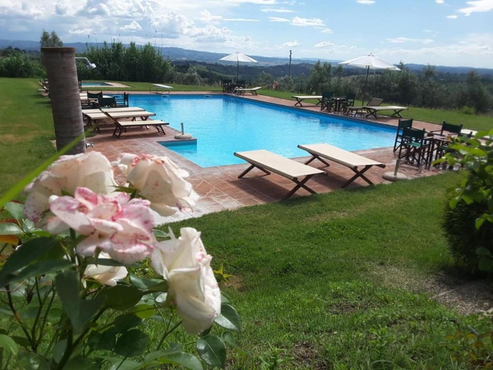 Property building, Living room, Swimming pool