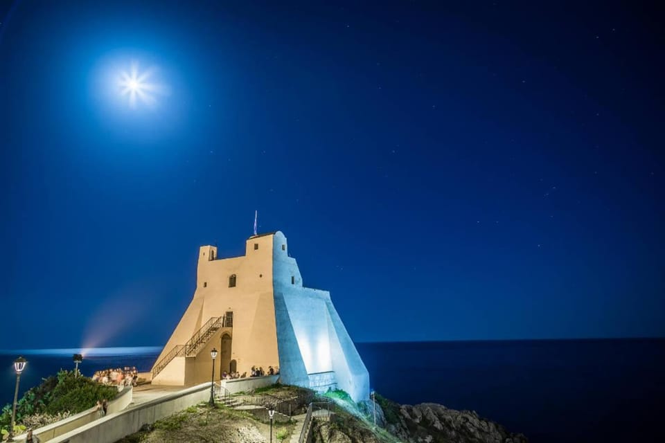 Nearby landmark, Night, Natural landscape, Sea view
