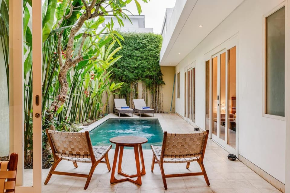 Pool view, sunbed