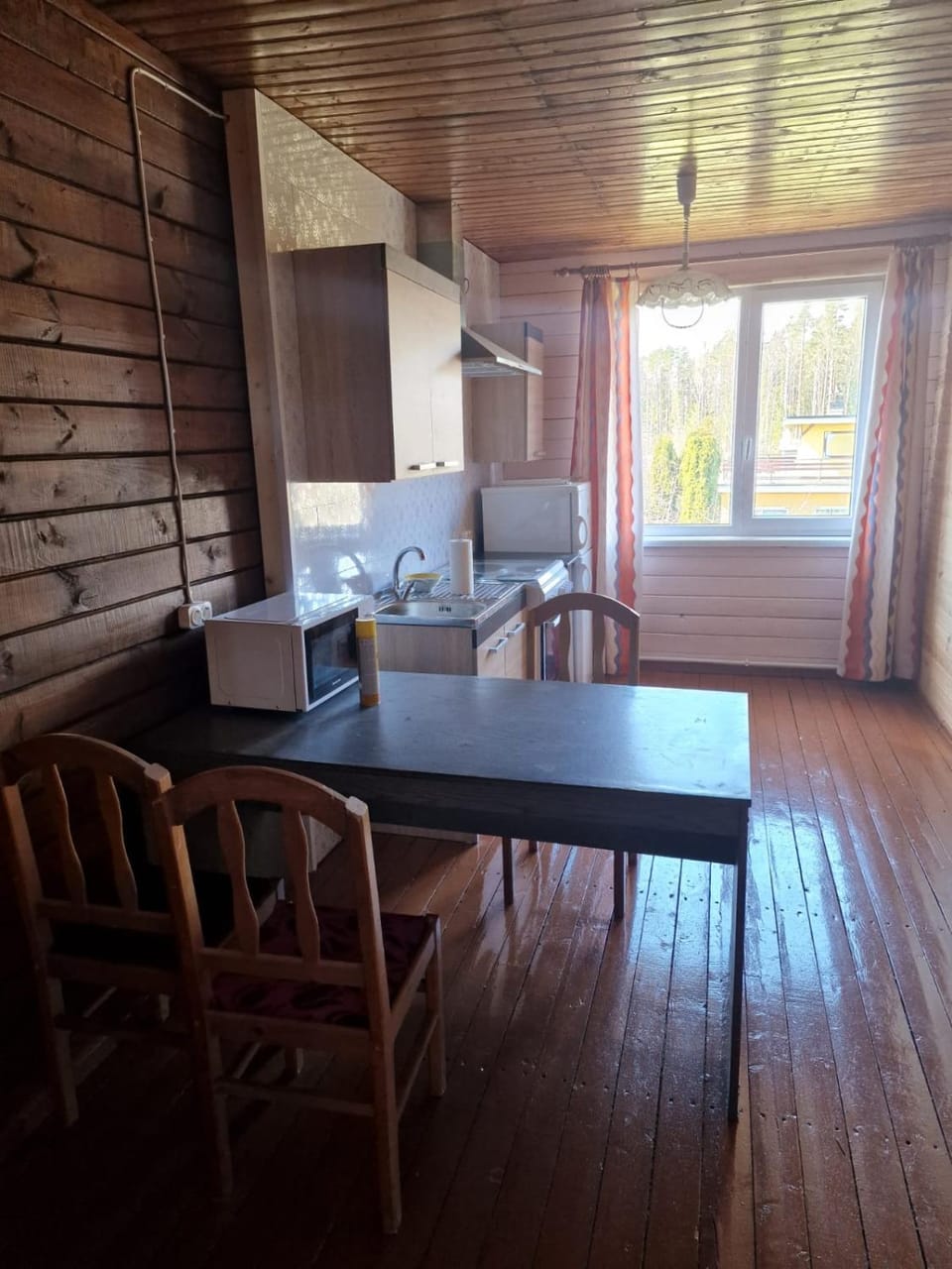 Kitchen or kitchenette, Dining area, microwave