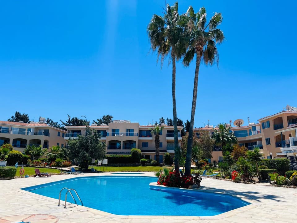 Property building, Garden, Swimming pool, sunbed