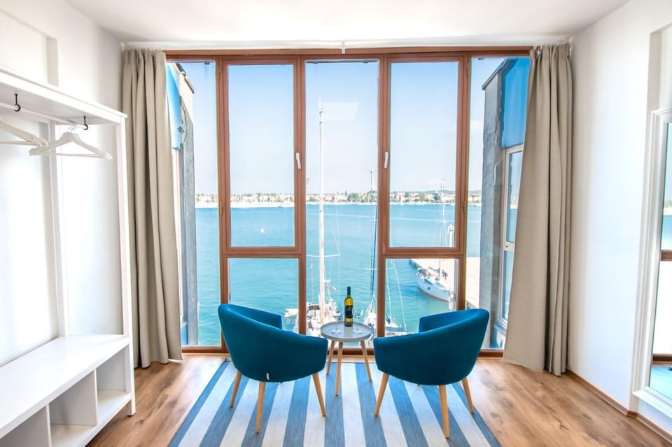 Living room, Seating area, Sea view