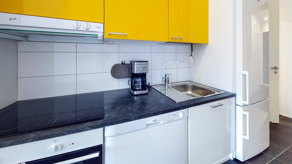 Kitchen or kitchenette, dishwasher