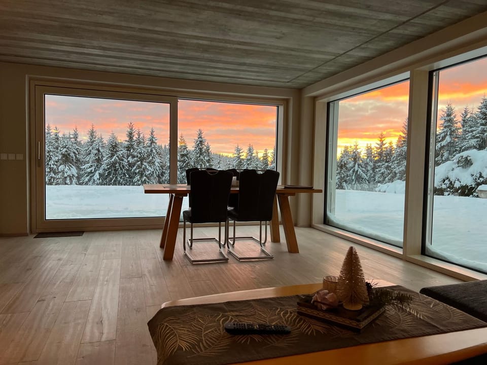Winter, View (from property/room), Seating area, Sunset