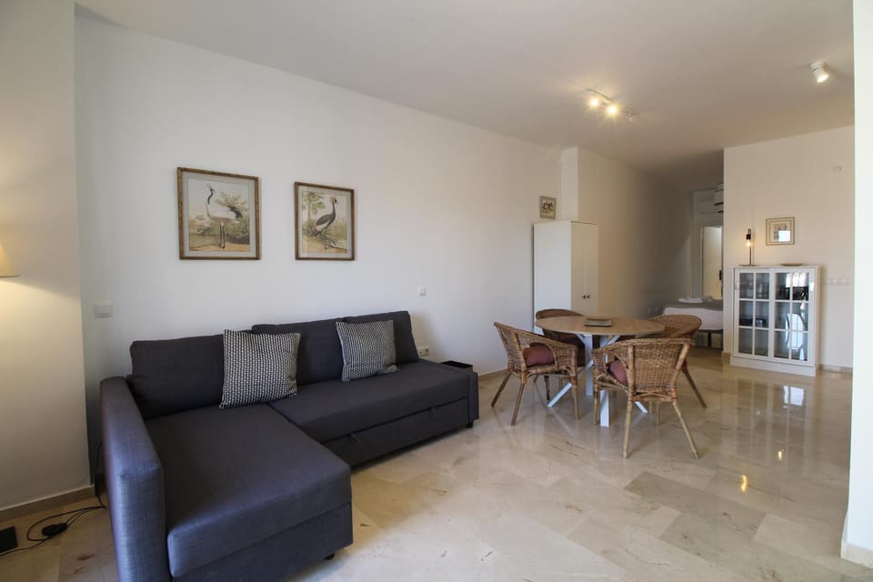Bed, Living room, Dining area