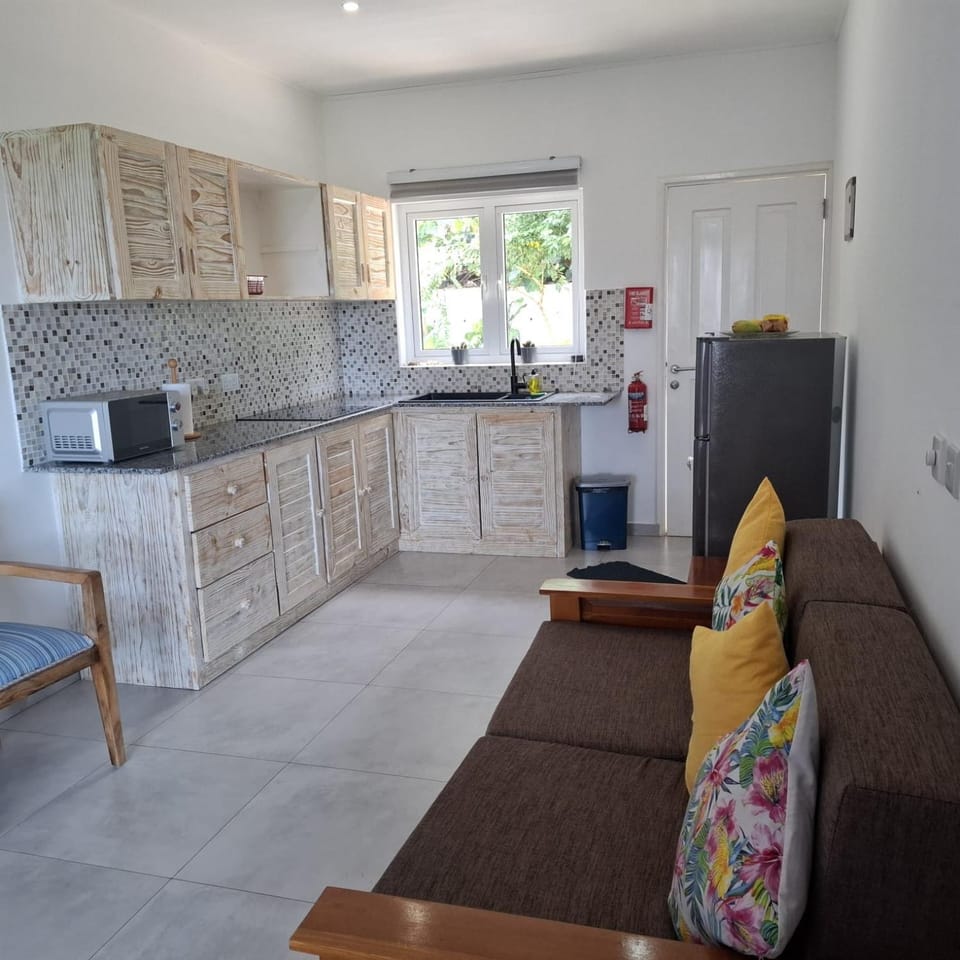 Kitchen or kitchenette, Living room, Seating area, stove, toaster