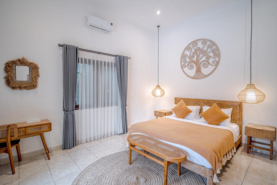 Bed, Bedroom, air conditioner